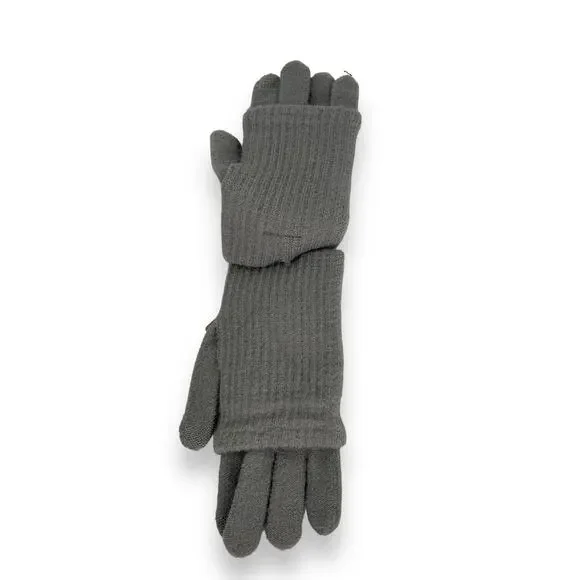 NEW Steve Madden Mittens Gray Touchscreen Gloves Cozy Warm Winter Snow Revolve - Picture 4 of 6